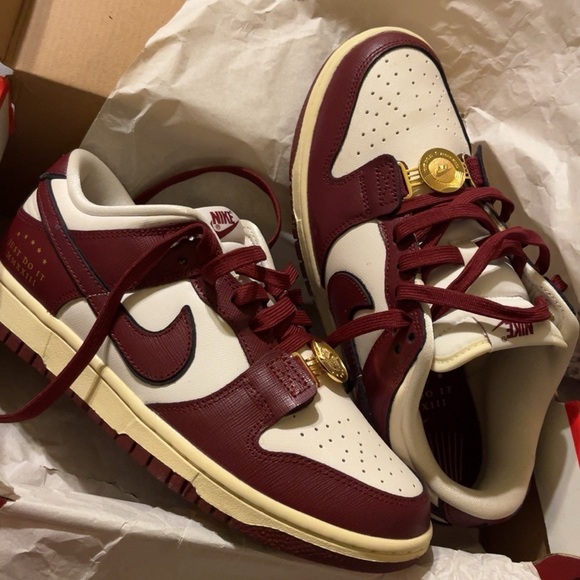 Nike Shoes - Nike Dunk Low SE Red and White Sneakers